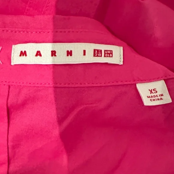 Marni X Uniqlo Fuschia and White Checkered balloon Skirt Set - Picture 4 of 6